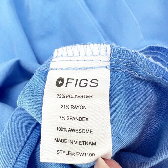 FIGS Technical Collection Shirt Pockets Blue Size S - Picture 7 of 11